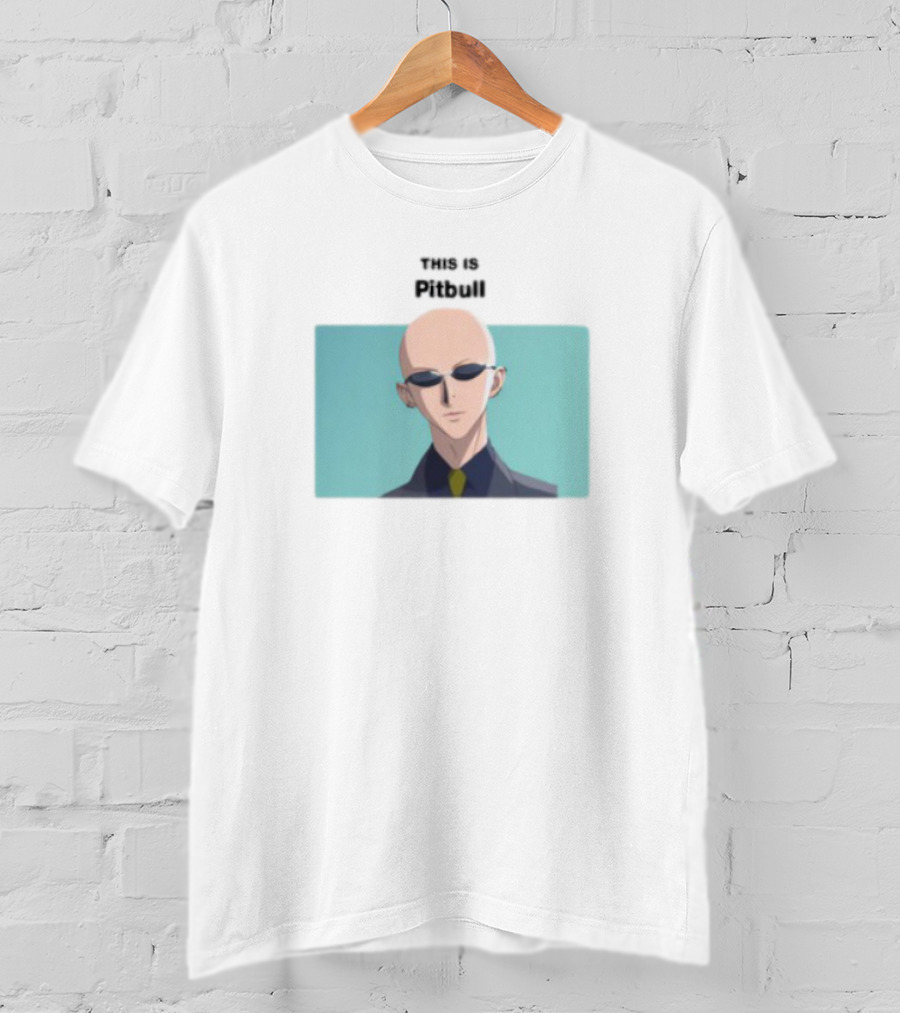 This Is Pitbull Yasu Anime Meme Bald Sunglasses T-Shirt