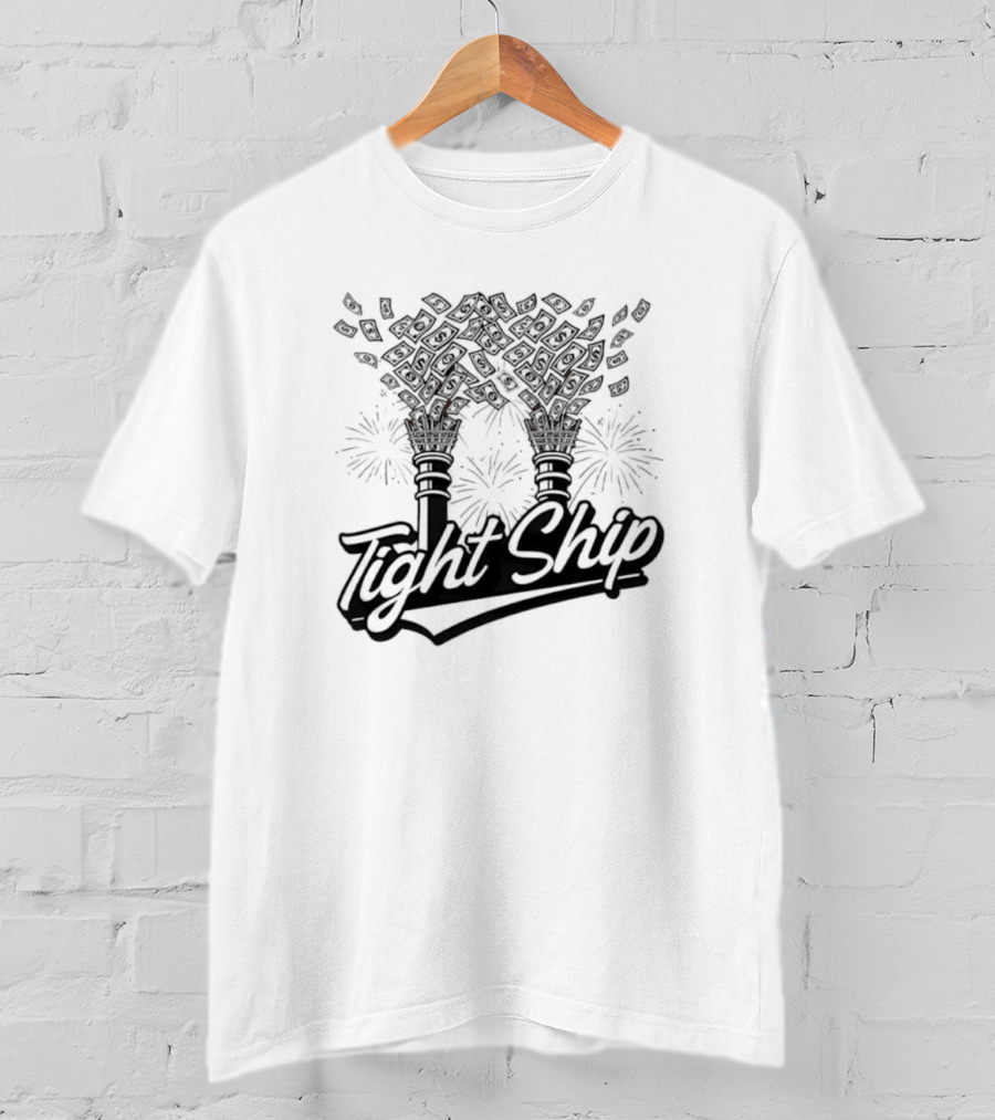 Tight Ship Cincinnati Baseball Flower Arch Fireworks T-Shirt