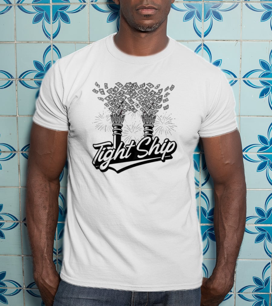 Tight Ship Cincinnati Baseball Flower Arch Fireworks T-Shirt