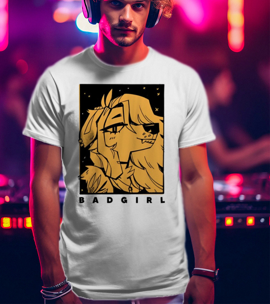Doubledog Bad Girl Retro Cartoon Style T-Shirt