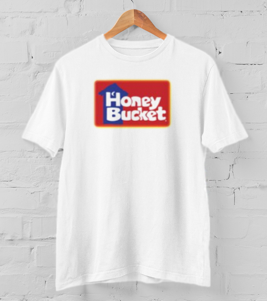 Honey Bucket Portable Restrooms Red And Yellow Branding T-Shirt
