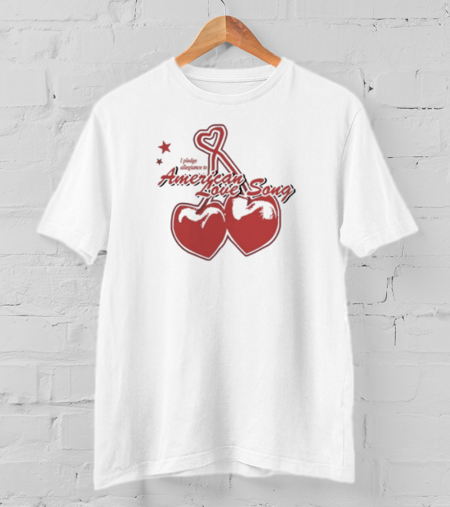 Momoboyd I Pledge Allegiance To Love Song Chrome Hearts Double Heart Stars T-Shirt