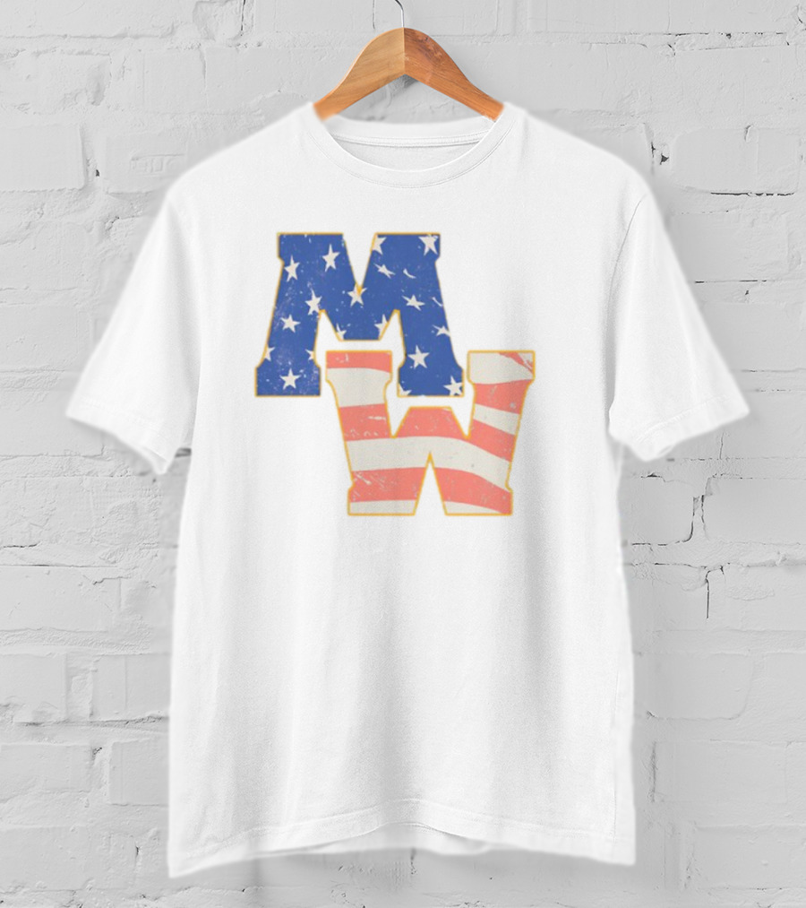 Mw Stars And Stripes American Flag Theme T-Shirt