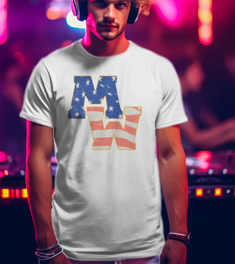 Mw Stars And Stripes American Flag Theme T-Shirt