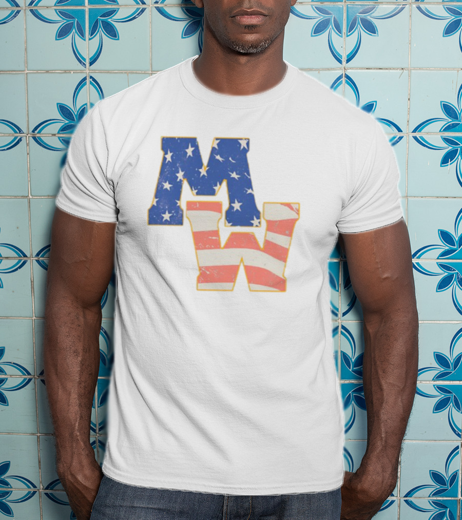 Mw Stars And Stripes American Flag Theme T-Shirt