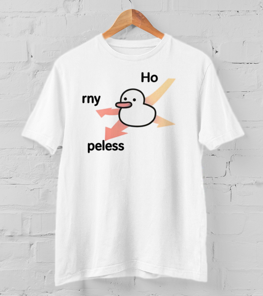 Rny Peless Funny Duck Hilarious Meme Style T-Shirt