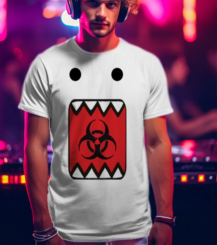 Romanceplanet Domo Kun Biohazard Symbol Design T-Shirt