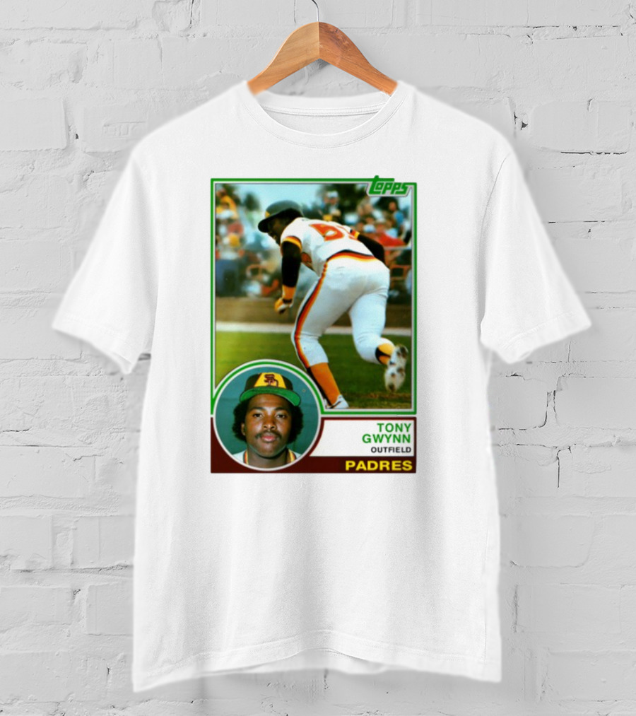 Topps Tony Gwynn Outfield Padres Baseball Card T-Shirt