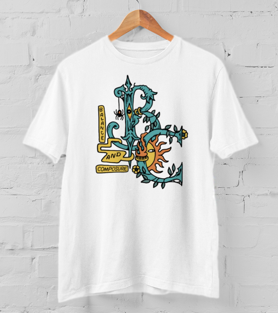 Balance And Composure Orchid Blue Sun And Moon T-Shirt