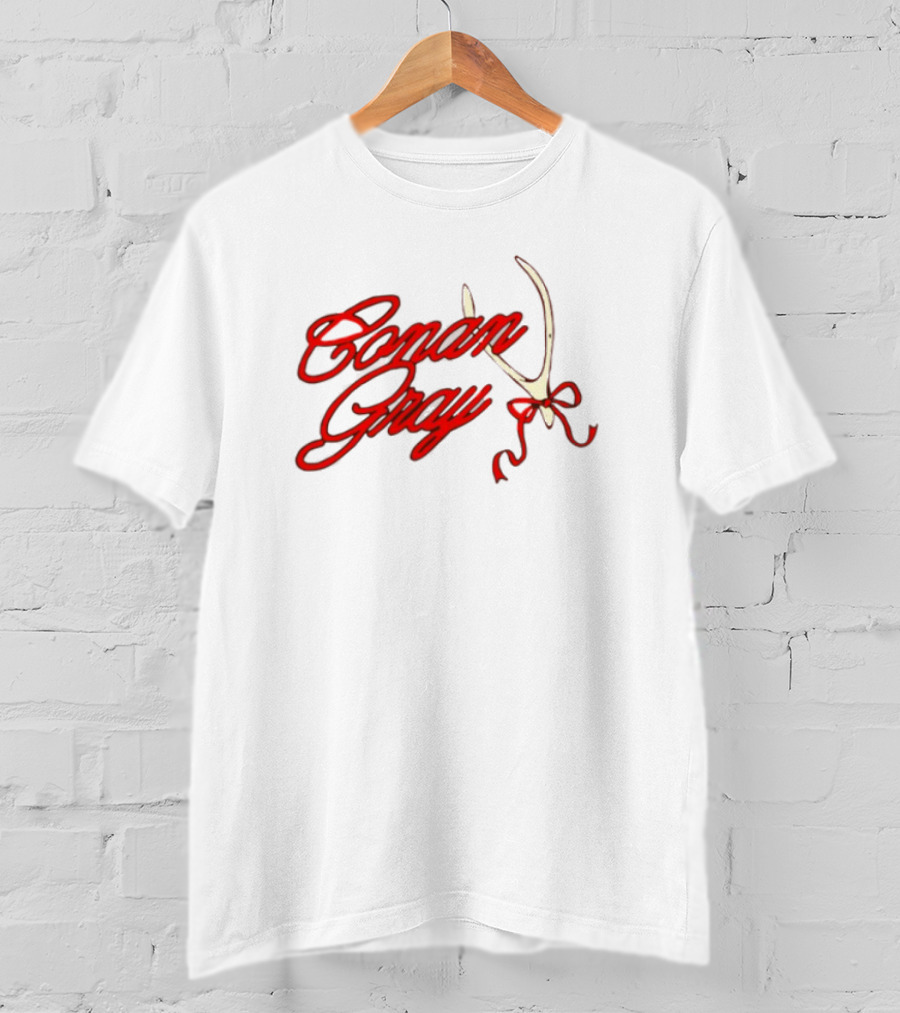 Conan Gray Red Script Wishbone Ribbon T-Shirt