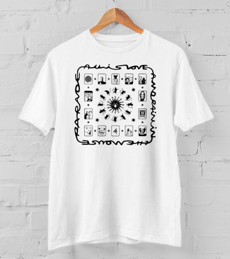 Omam All Is Love & Pain Flower Skull Spiritual Journey T-Shirt