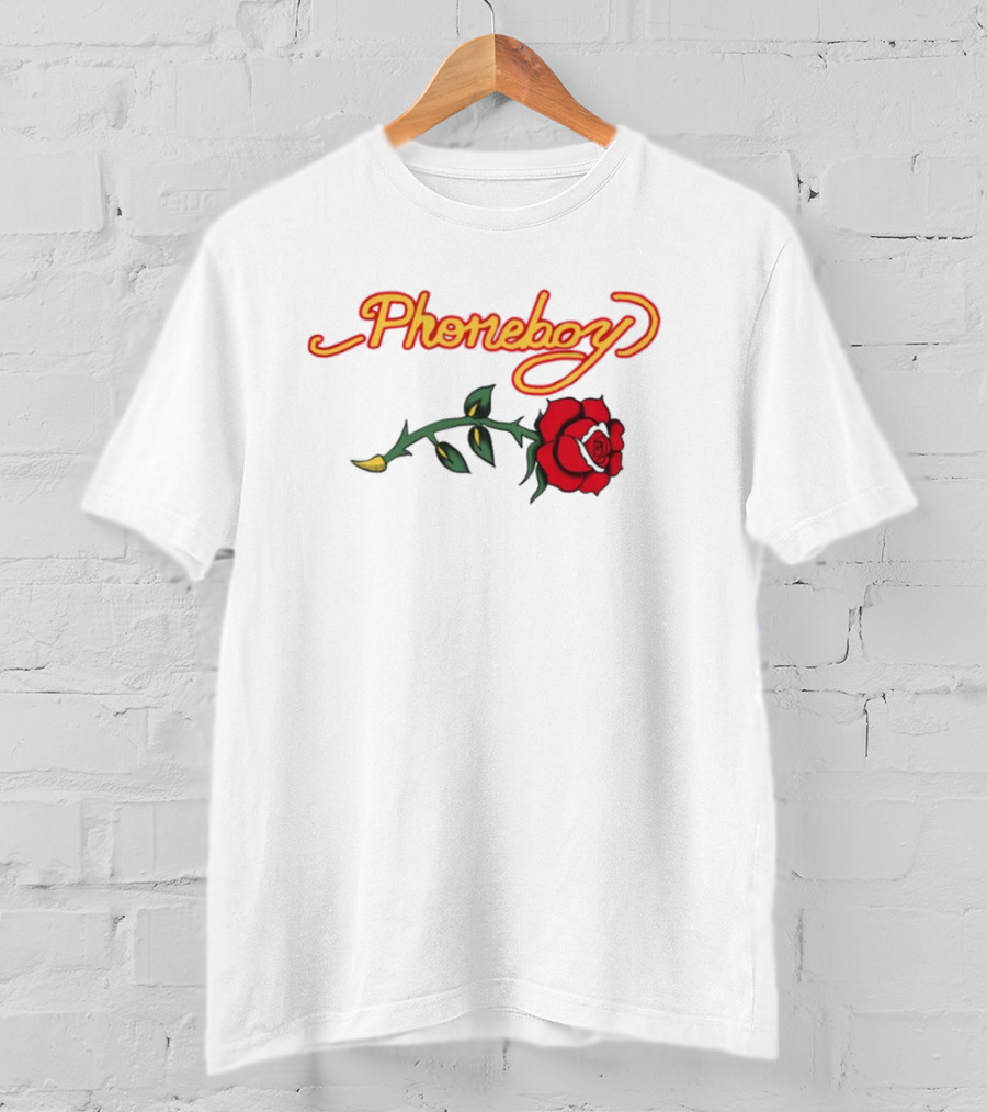 Phoneboy Red Rose Flower Graphic T-Shirt