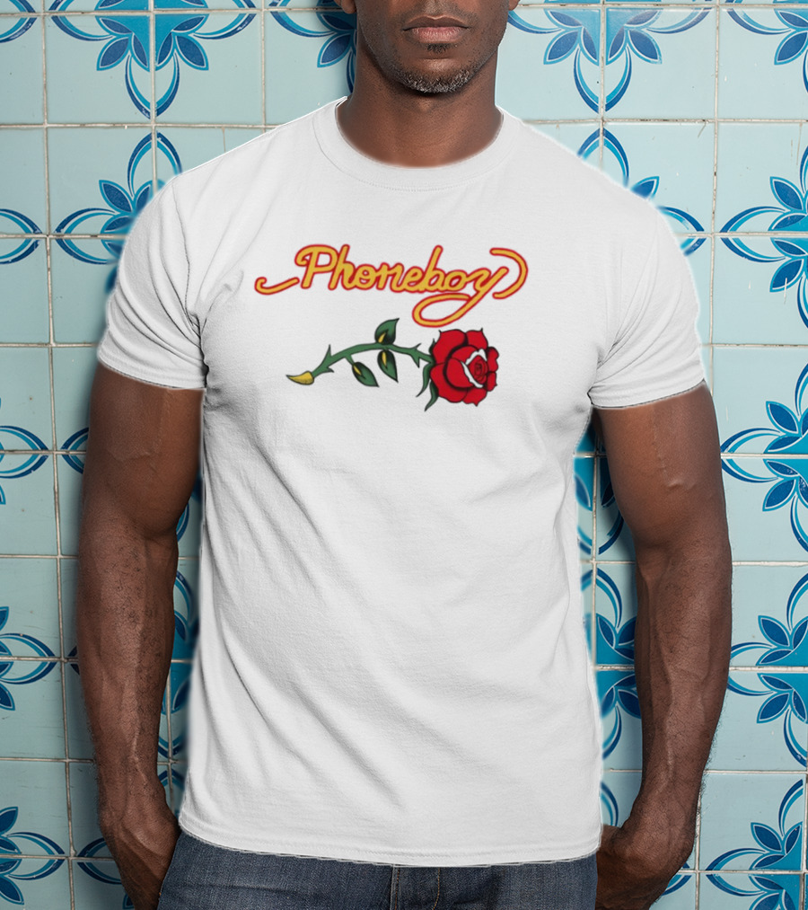 Phoneboy Red Rose Flower Graphic T-Shirt