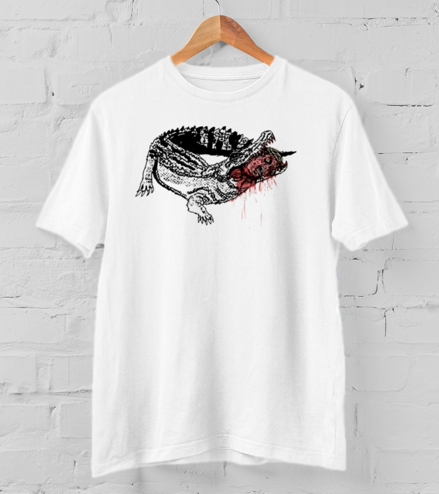 Limted Alligator Alcatraz Eat The Rich Crocodile Art T-Shirt