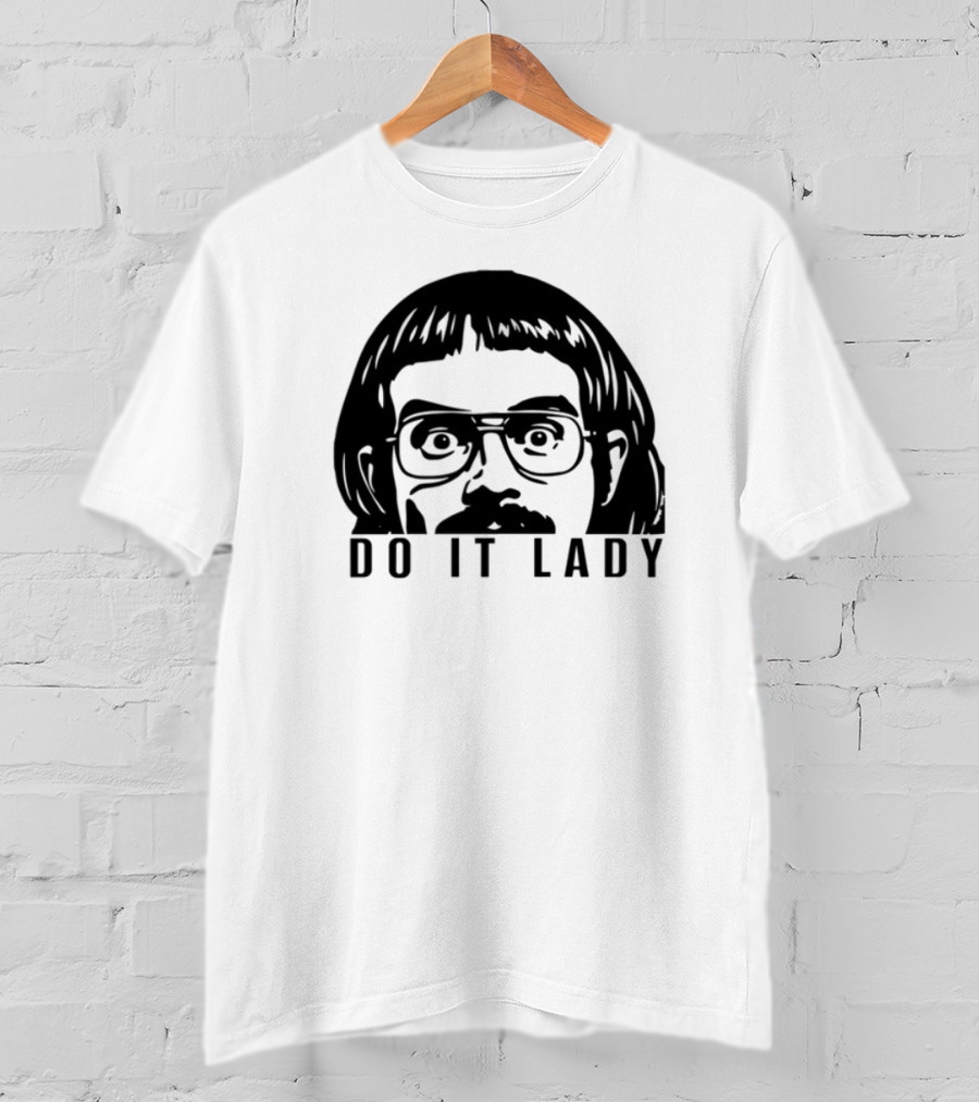 DO IT LADY Peeking Drawing Glasses Face T-Shirt