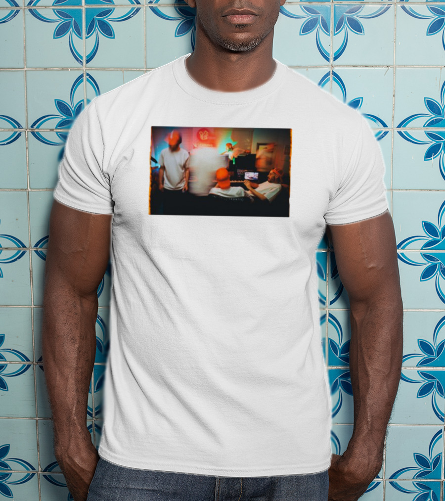 "Evidence Unlearning Studio Orange Hat Musicians In Creative Space" T-Shirt