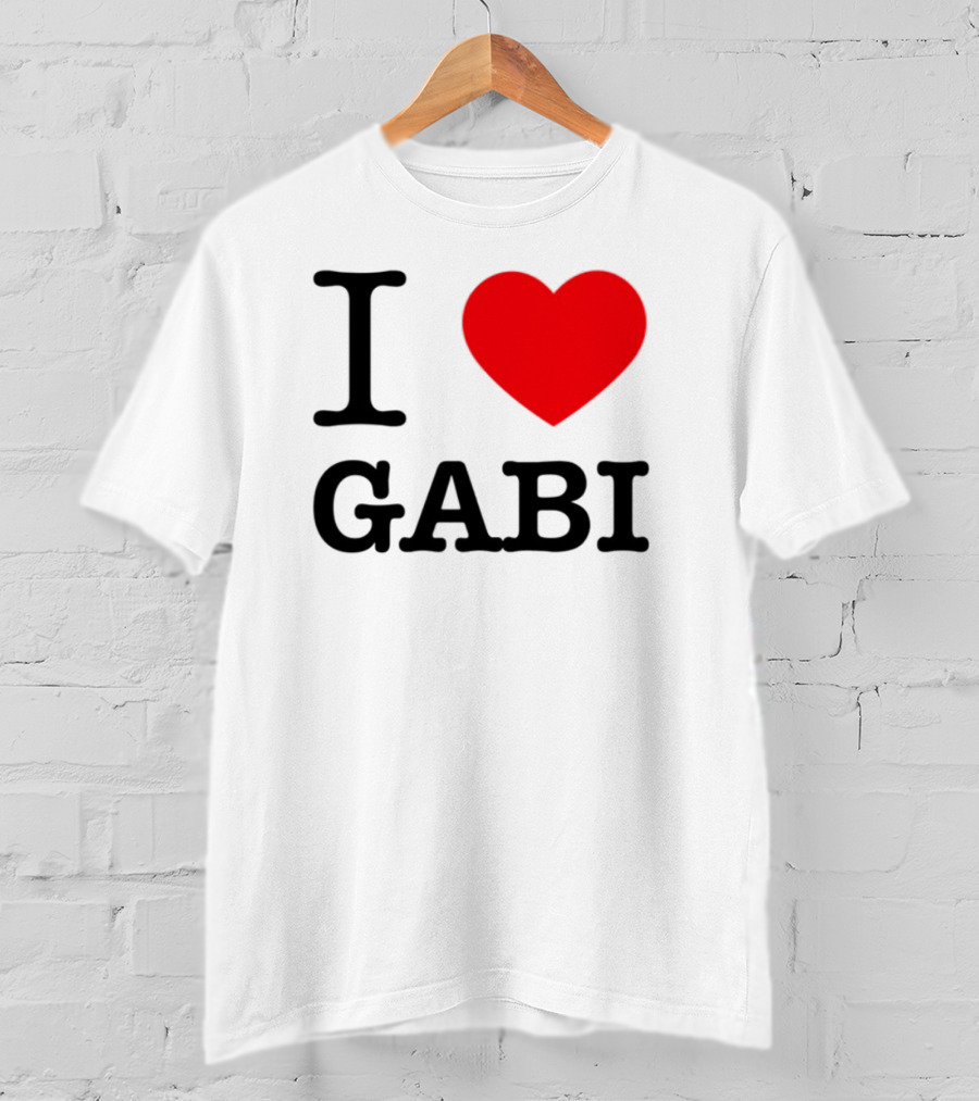 I Heart Gabi Bold Love Red Heart Icon T-Shirt