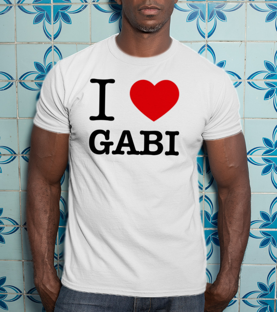 I Heart Gabi Bold Love Red Heart Icon T-Shirt