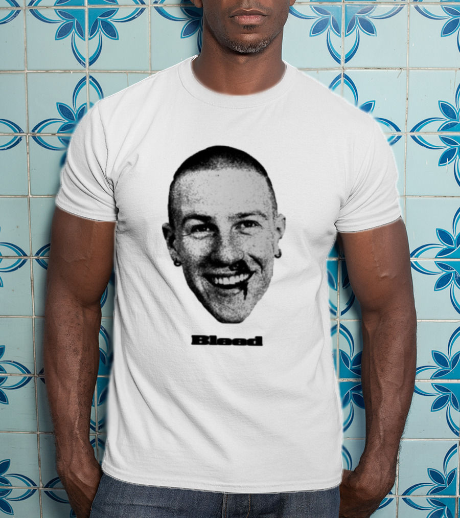 Malcolm Todd Bleed Face Iconic Smiling Portrait T-Shirt