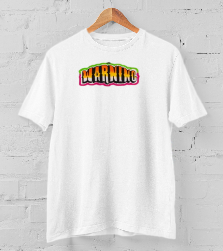 The Warning Neon Gradient Text T-Shirt