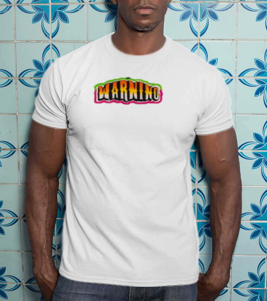 The Warning Neon Gradient Text T-Shirt