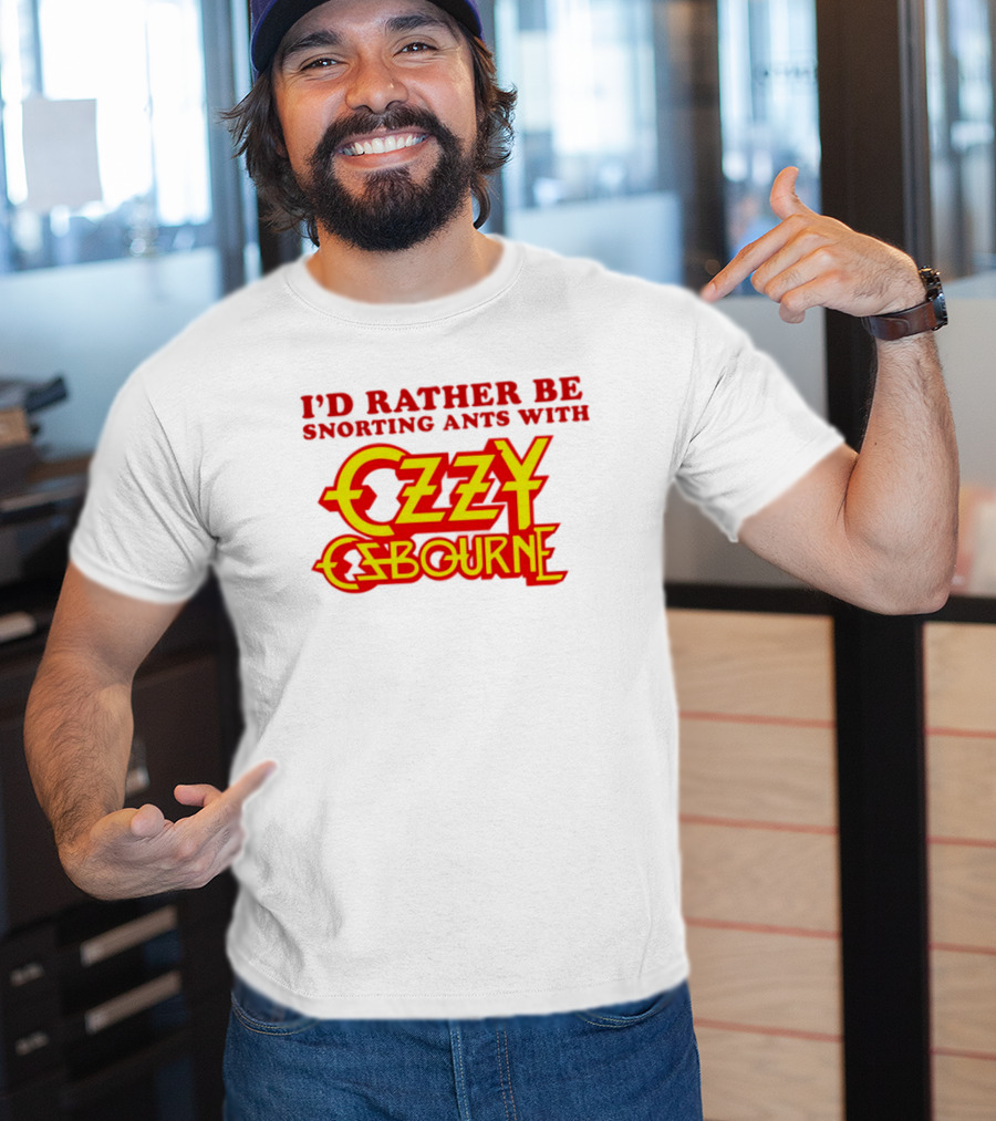 I'd Rather Be Snorting Ants With Ozzy Osbourne Retro Style T-Shirt