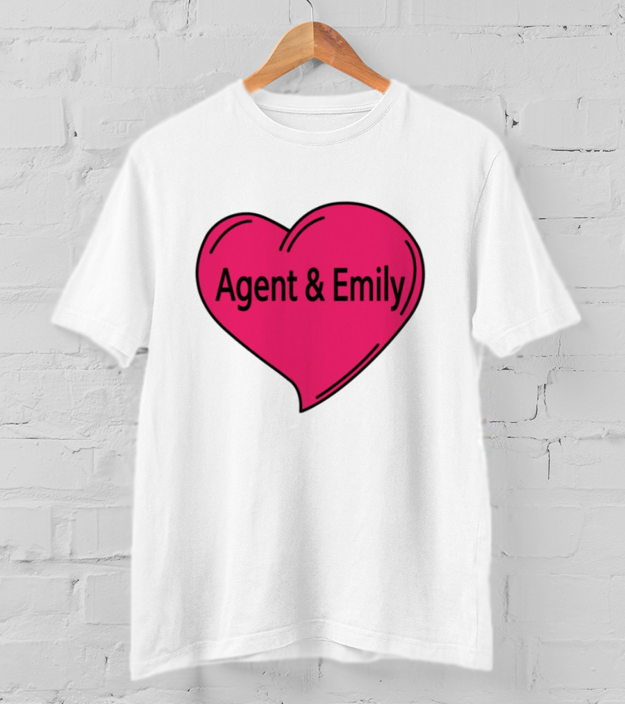 Agent & Emily Pink Heart T-Shirt