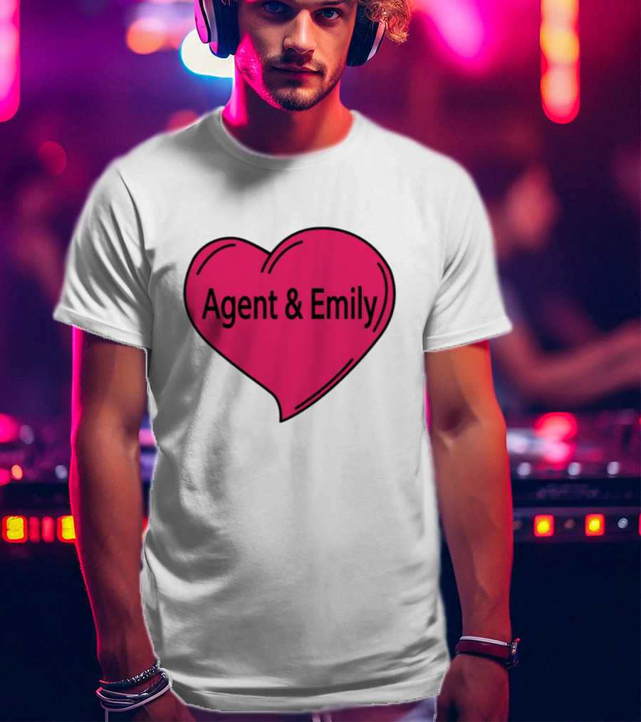 Agent & Emily Pink Heart T-Shirt
