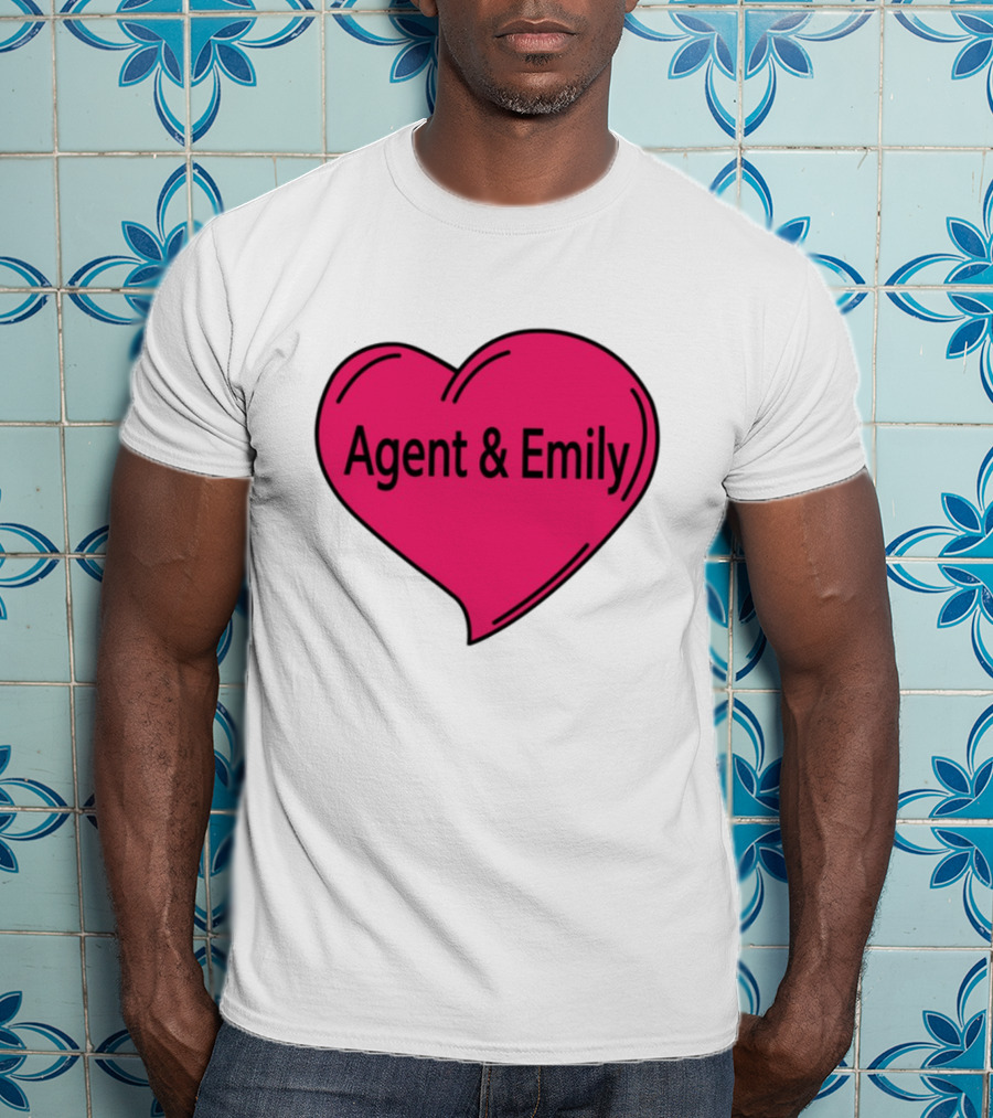 Agent & Emily Pink Heart T-Shirt
