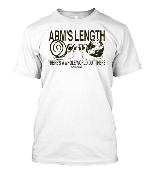 Arm's Length There's A Whole World Out There Snail Playing Guitar T-Shirt