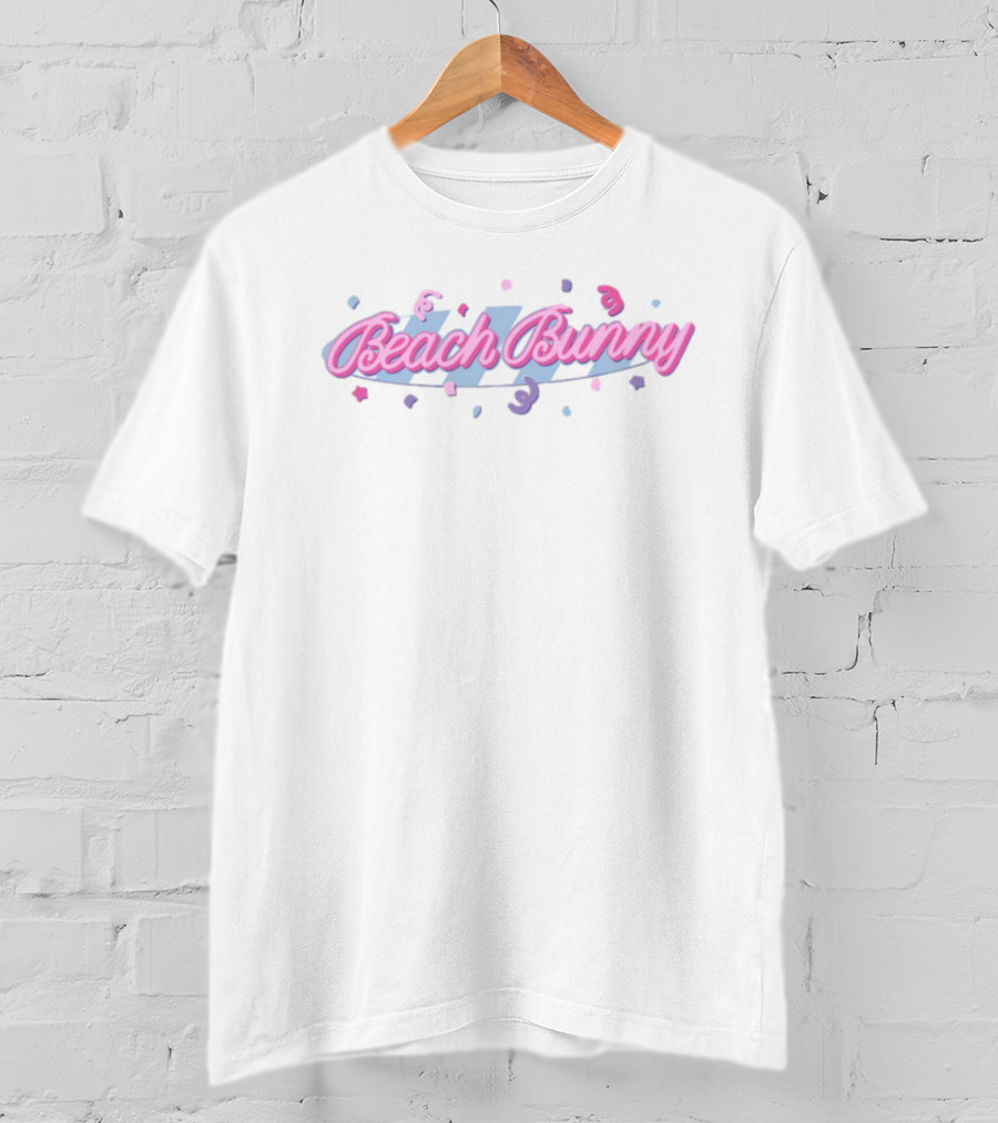 Beach Bunny Clueless Yellow Bold Pink Stripes Playful Pastel Look T-Shirt