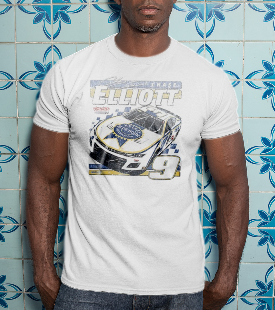 Chase Elliott Kelley Blue Book No. 9 Racing Hendrick Motorsports T-Shirt