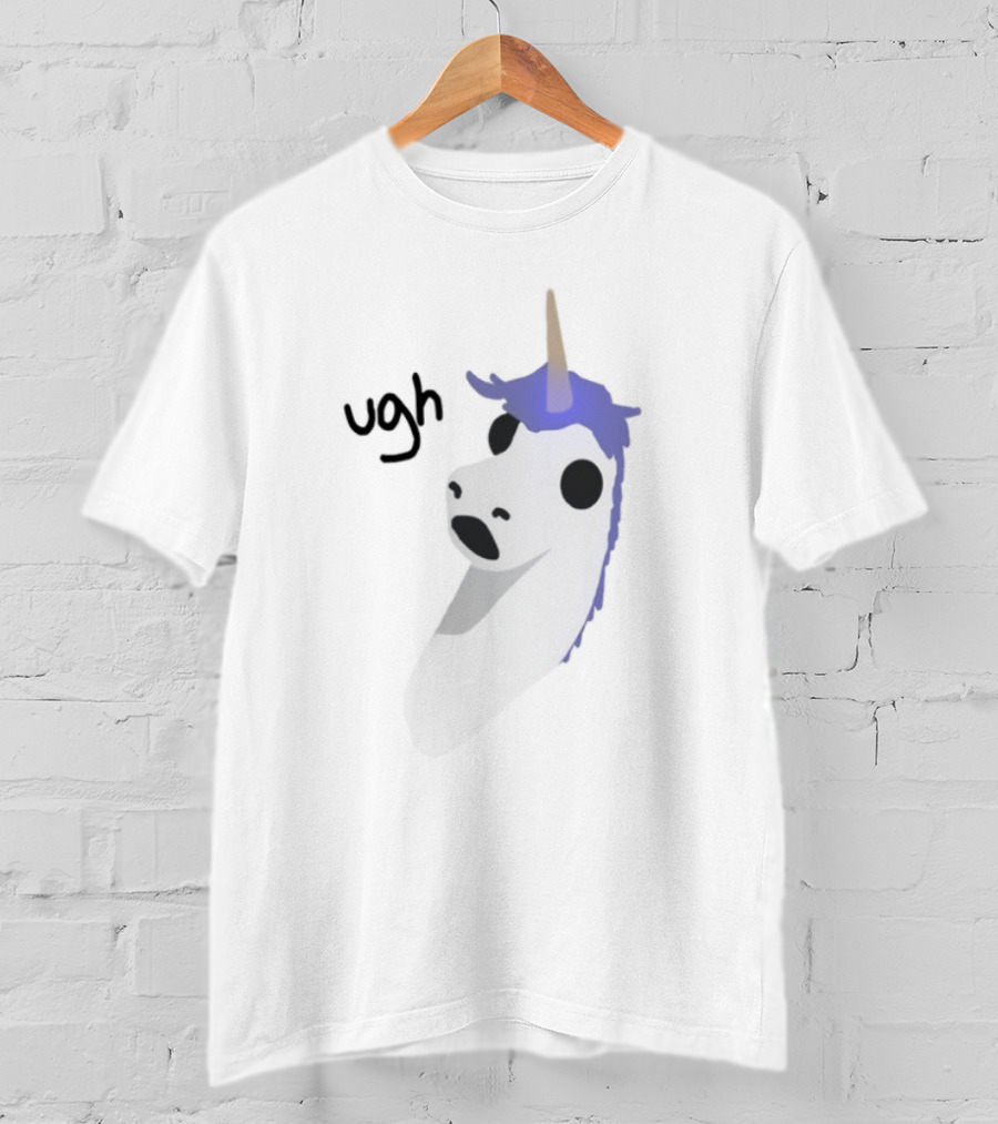 Ugh Dougdoug Unicorn Blue Orange Horn T-Shirt