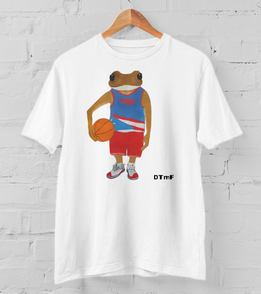 Dtmf Concho Puerto Rico Basketball Frog T-Shirt