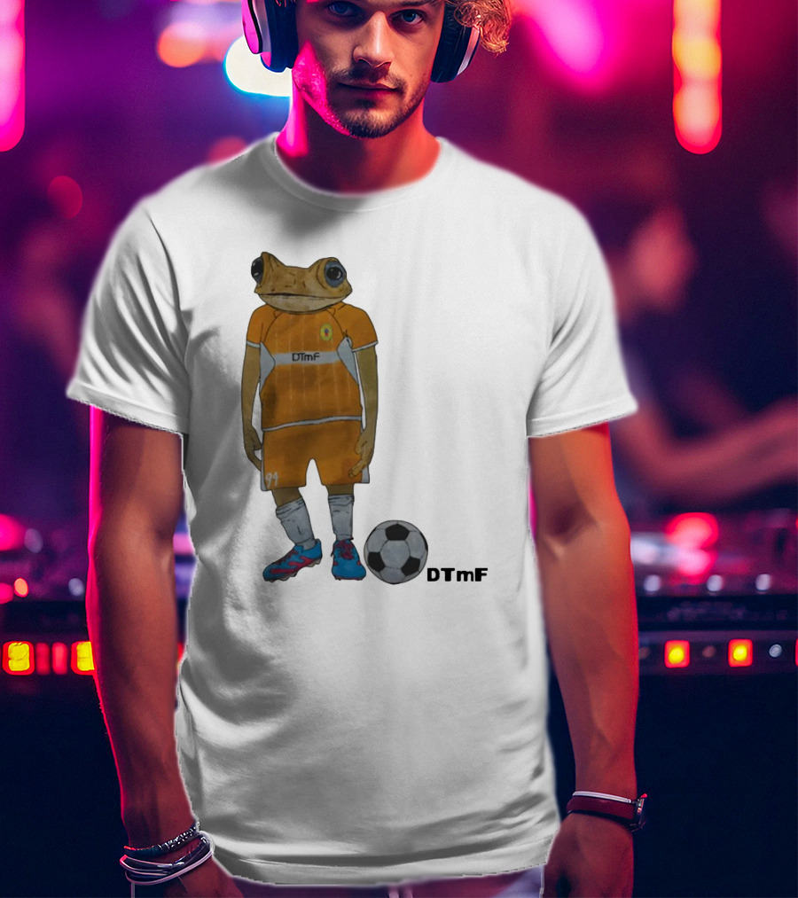 Dtmf 91 Frog Soccer Player With Ball T-Shirt