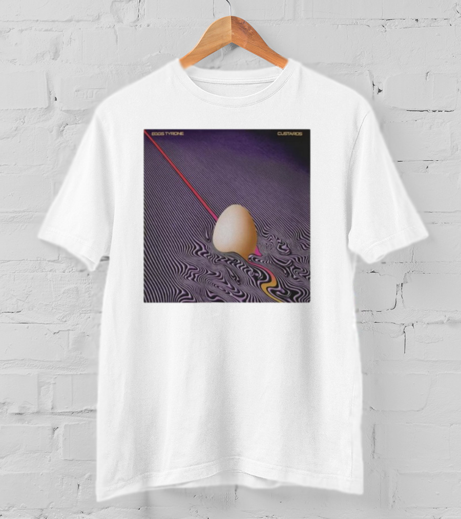 Eggs Tyrone Custards Optical Illusion Stripes With Egg T-Shirt