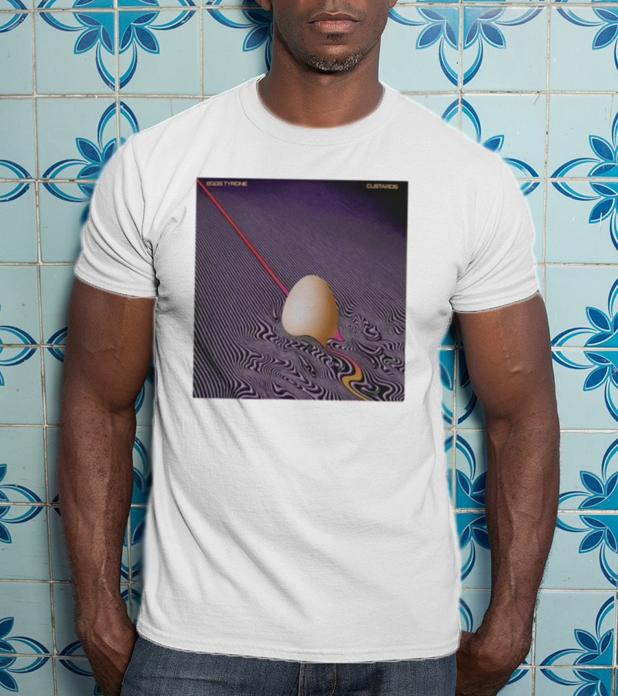 Eggs Tyrone Custards Optical Illusion Stripes With Egg T-Shirt