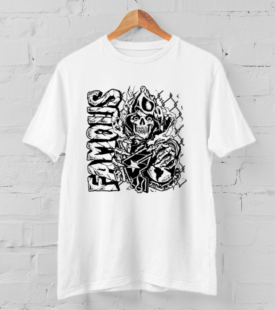 Famous Hardcore Creature Illustration T-Shirt