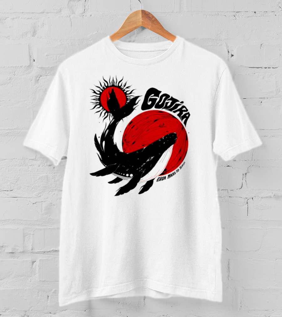 Gojira Whale Red Moon Sun Cosmic Voyage T-Shirt