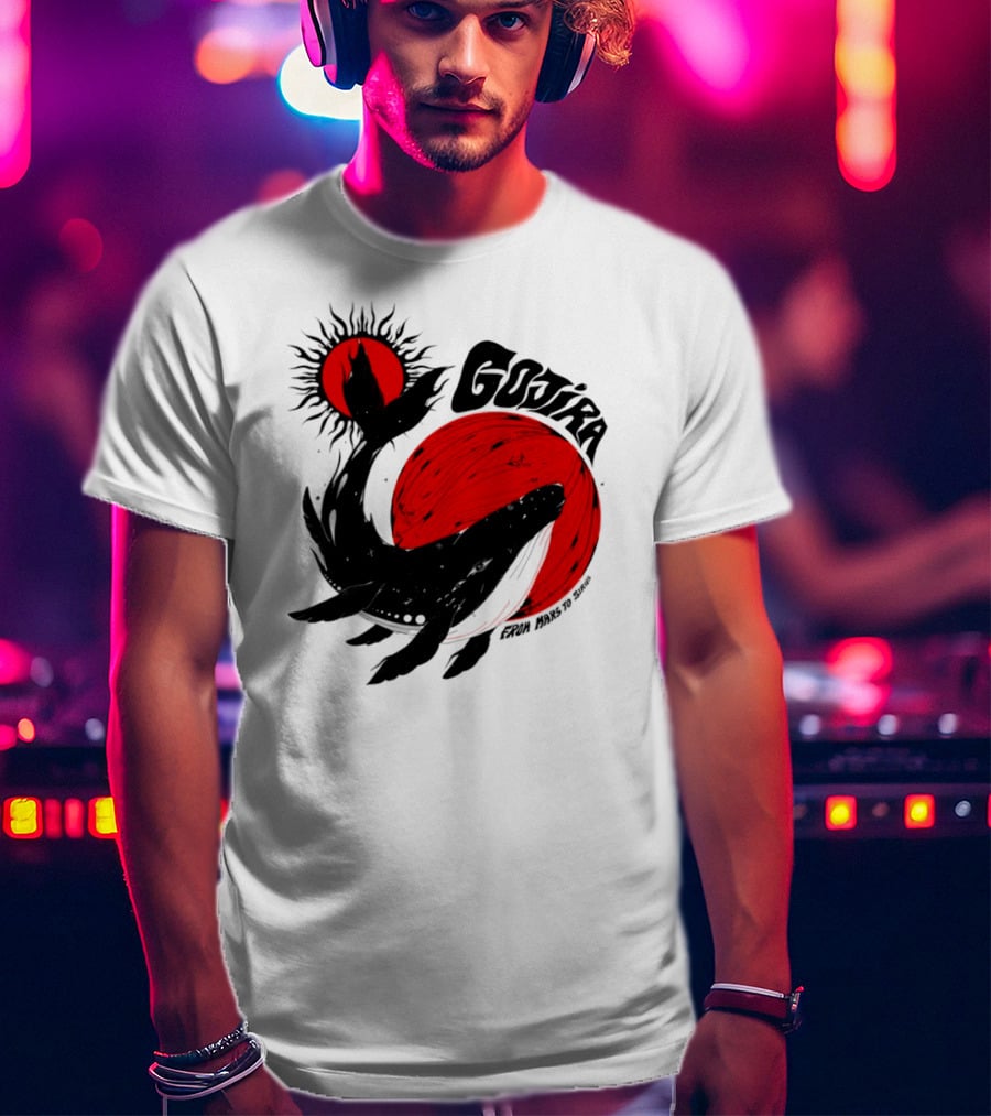 Gojira Whale Red Moon Sun Cosmic Voyage T-Shirt