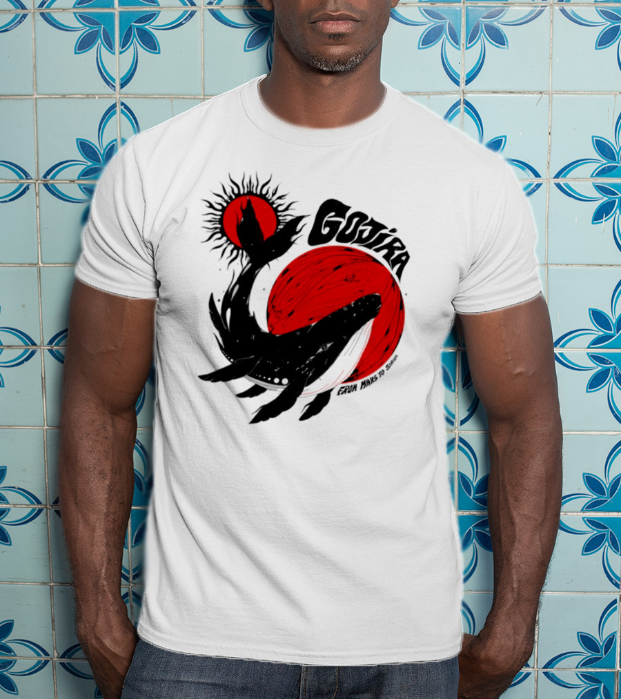 Gojira Whale Red Moon Sun Cosmic Voyage T-Shirt