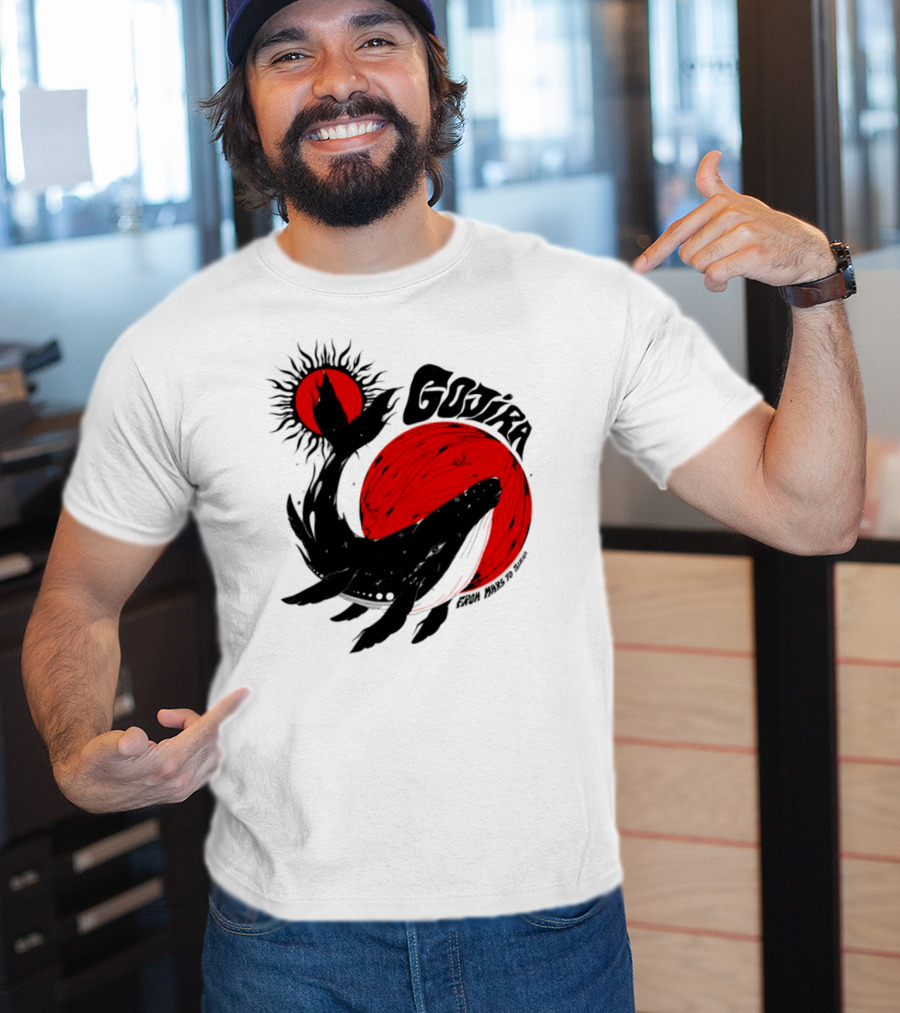 Gojira Whale Red Moon Sun Cosmic Voyage T-Shirt