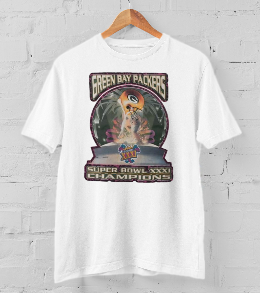 Green Bay Packers Super Bowl XXXI Champions Victory Celebration T-Shirt