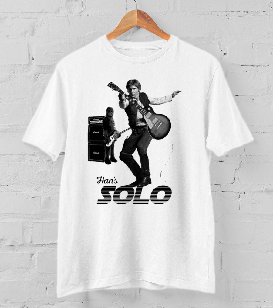 Han_s Solo Chewbacca Guitar Marshall Star Wars T-Shirt
