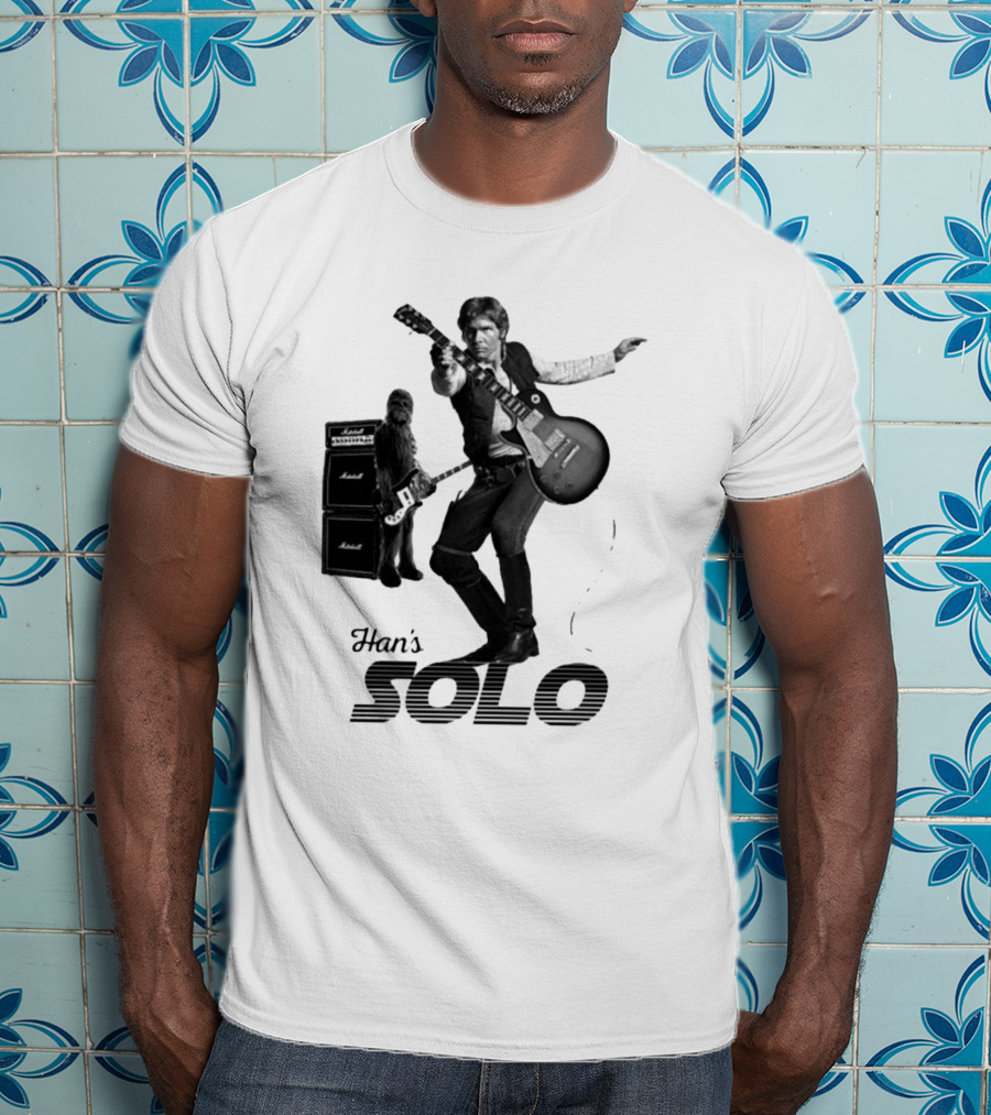 Han_s Solo Chewbacca Guitar Marshall Star Wars T-Shirt
