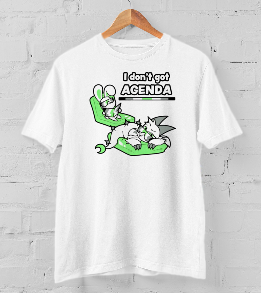 I Don’t Got Agenda Green Couch Cat And Mouse T-Shirt