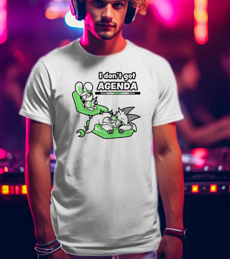 I Don’t Got Agenda Green Couch Cat And Mouse T-Shirt