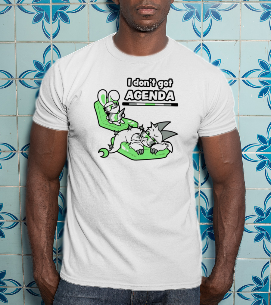 I Don’t Got Agenda Green Couch Cat And Mouse T-Shirt