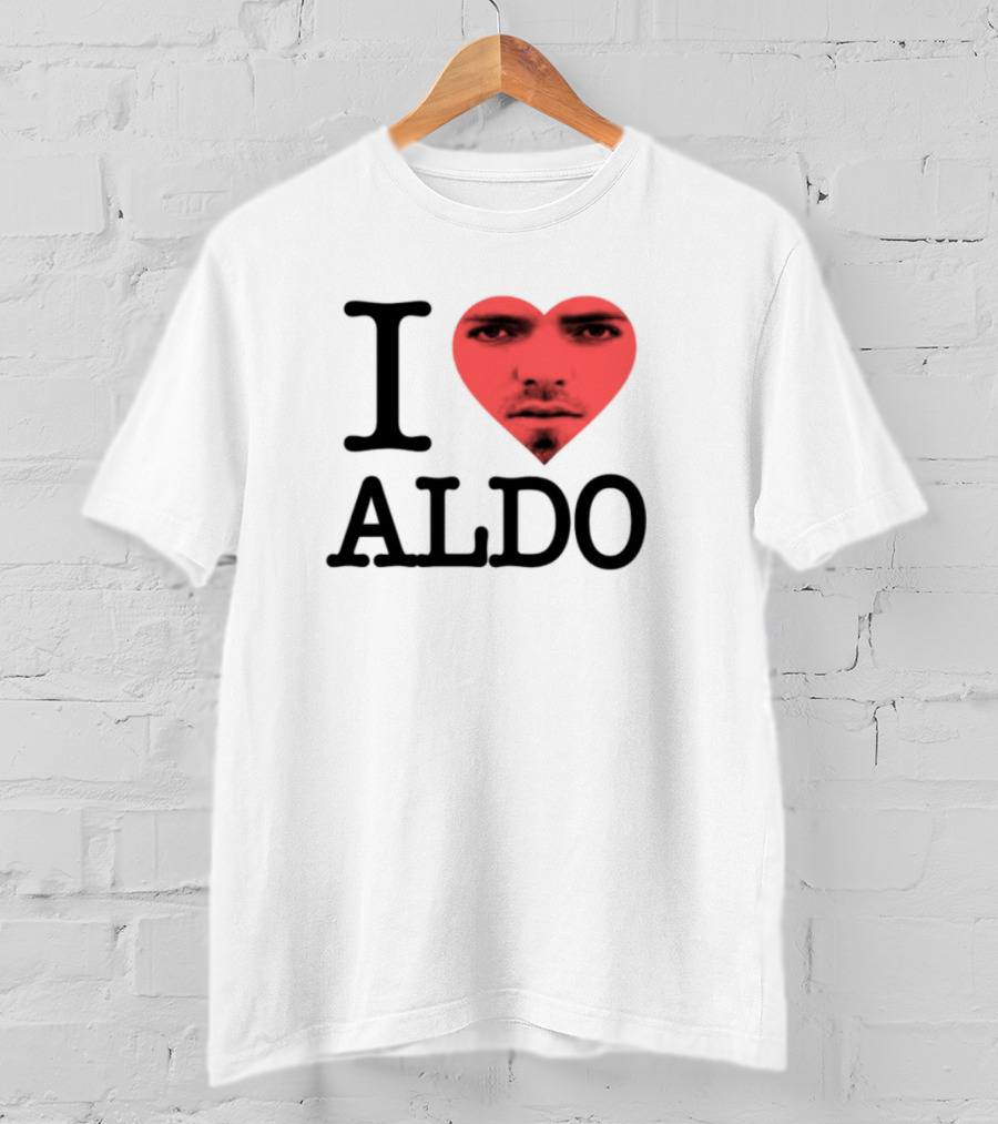 I Love Aldo Heart Face Graphic T-Shirt