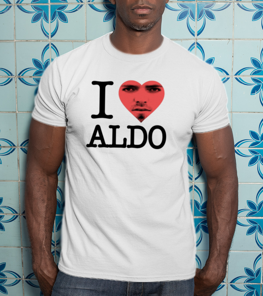 I Love Aldo Heart Face Graphic T-Shirt